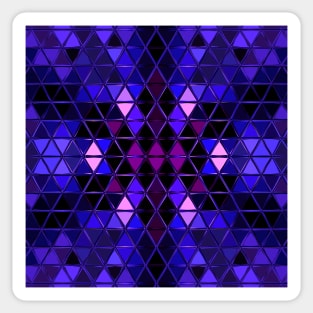 Geometric Kaleidoscope Blue and Pinl Sticker